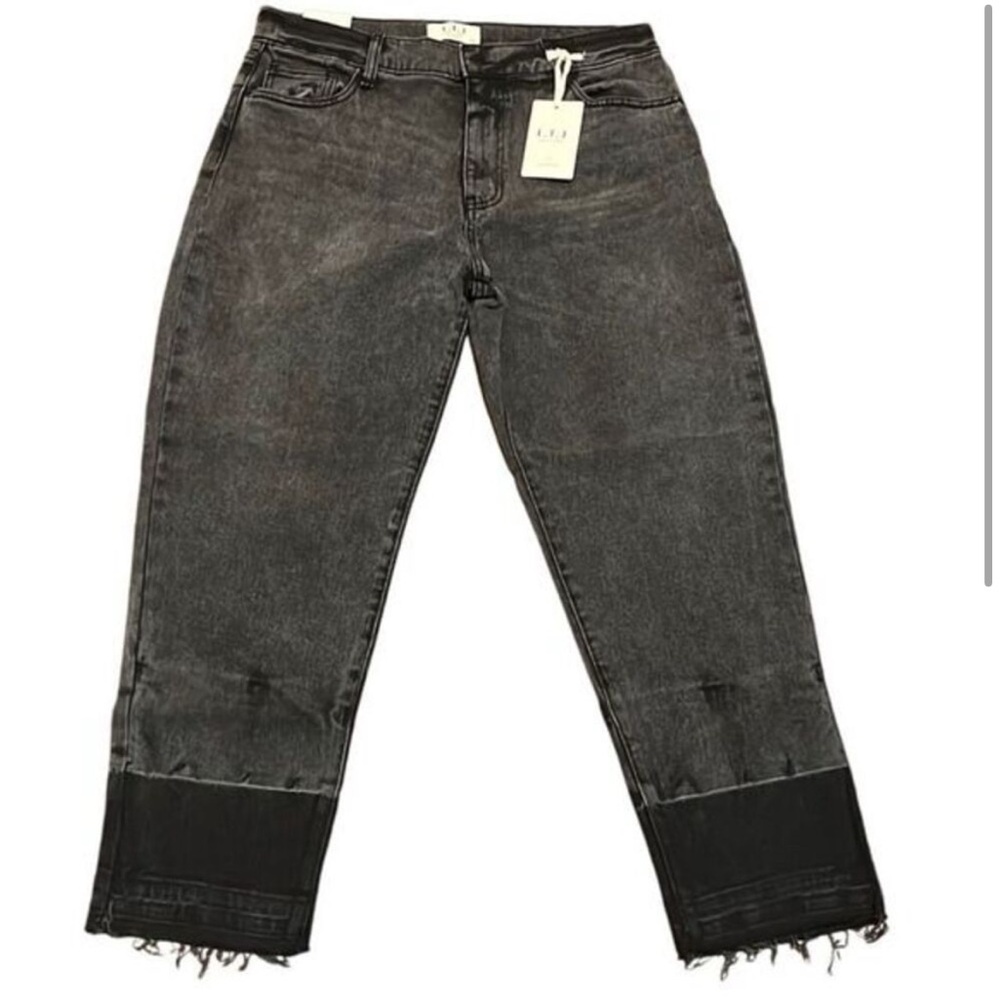 L.T.J. letter to juliet‎ Los Angeles jeans Size 30 Black raw hem high waist NWT